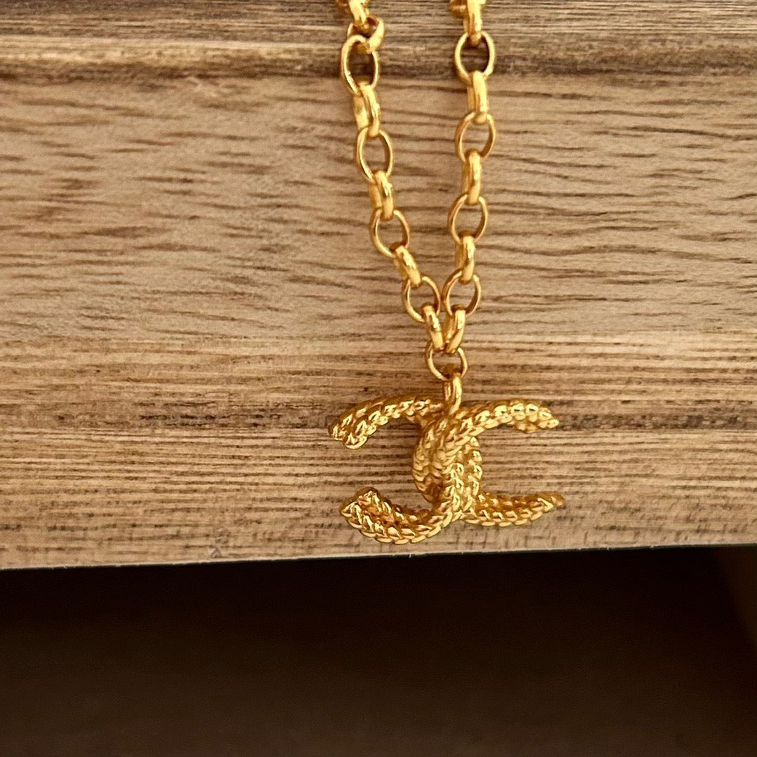 Repurposed Chanel Gold Necklace